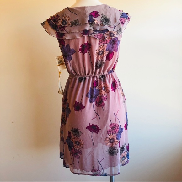 NWT purple floral flowy dress - Picture 3 of 5